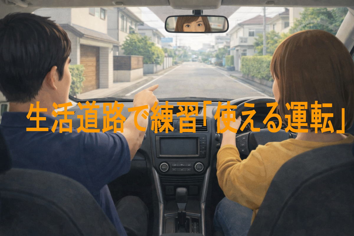 生活道路で練習「使える運転」