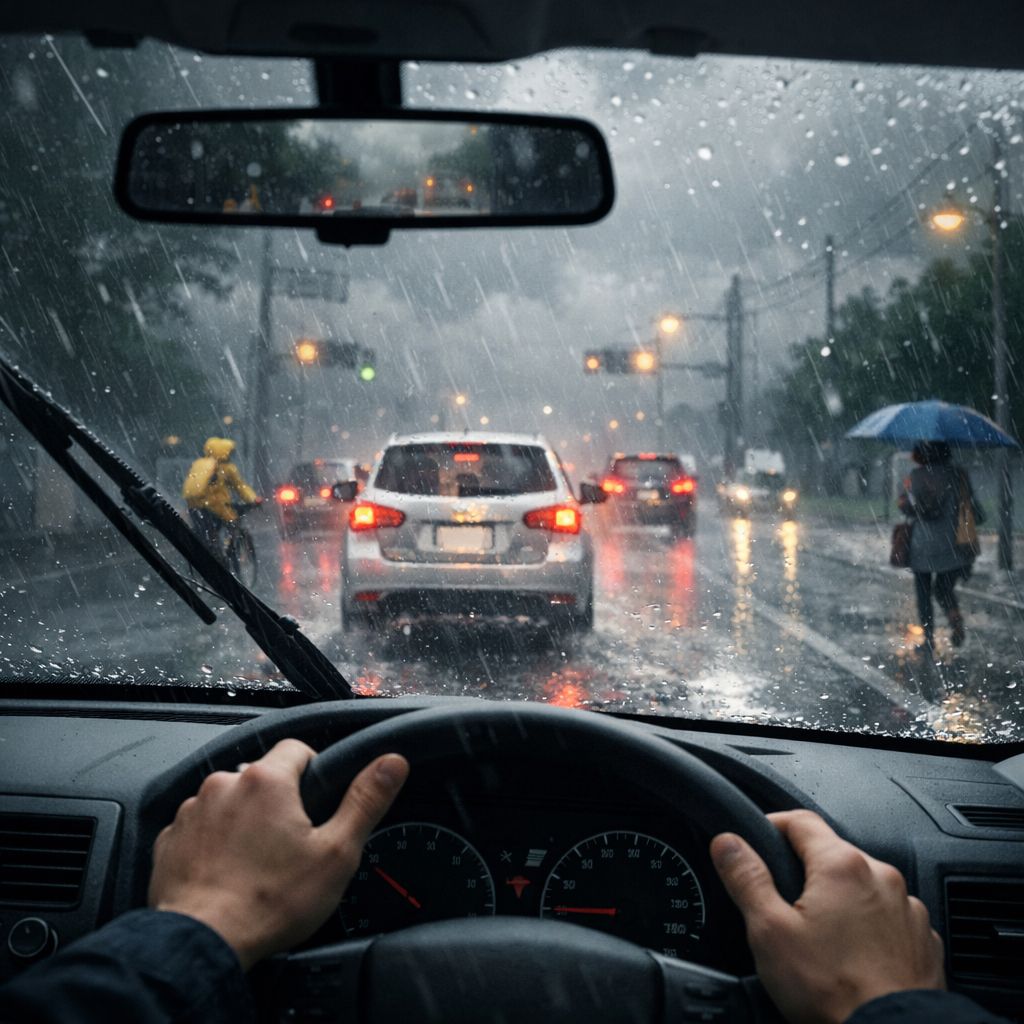 雨の日の運転