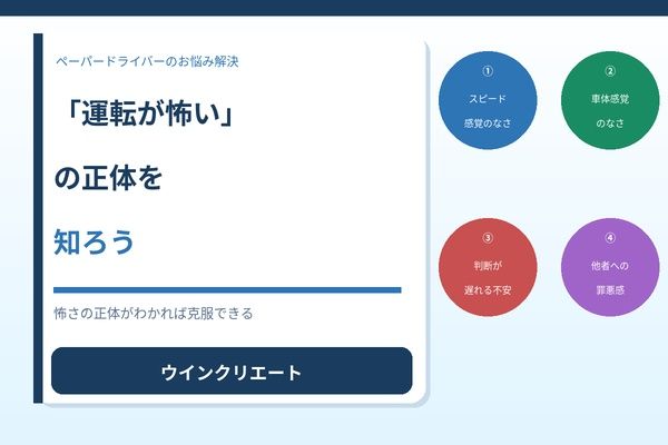 「運転が怖い」の正体を知ろう