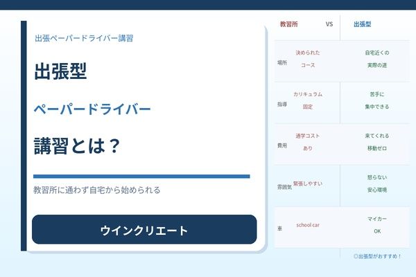 出張ペーパードライバー講習とは
